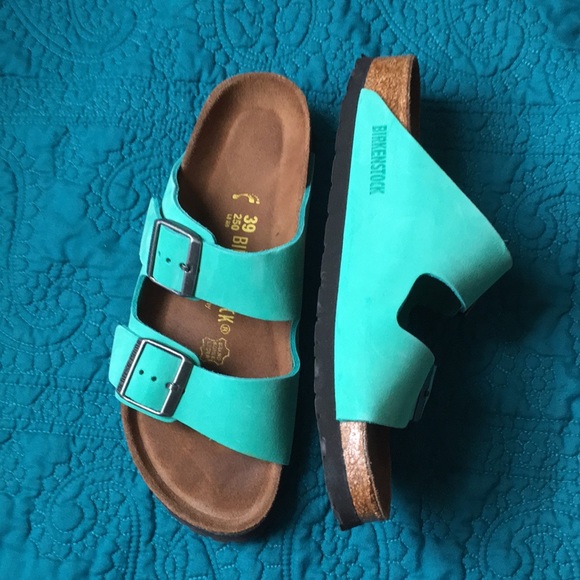 Birkenstock | Shoes | Rare Birkenstock Arizona Mint Nubuck 39 N | Poshmark